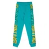 Young Versace Kids Barocco Cotton Sweatpants In Green