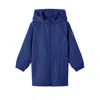 Young Versace Kids Barocco Jacquard Parka In Blue