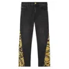 Young Versace Kids Barocco Print Jeans In Multi