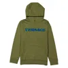 Young Versace Kids Green Logo Patch Hoodie In Green