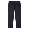 Young Versace Kids Navy Blue Cargo Pants In Blue