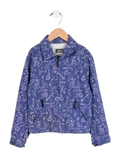 Pre-owned Young Versace Kids' Printed Casual Jacket In Purple