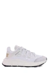 YOUNG VERSACE LOGO PATCH LACE-UP SNEAKERS