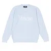 Young Versace Logo-embroidered Pullover Sweater In Blue