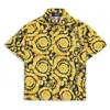 Young Versace Versace Kids Barocco Print Cotton Shirt In Multi