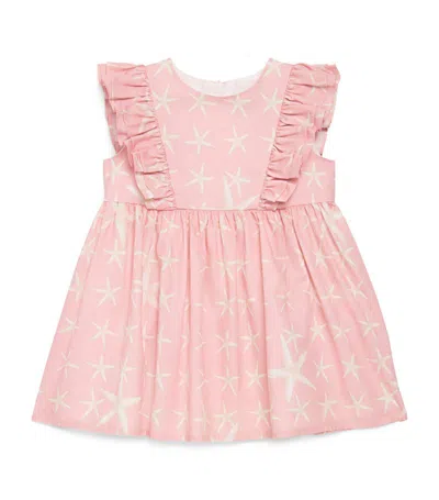 Young Versace Kids' Cotton Starfish Print Dress (12 Months-12 Years) In Multi