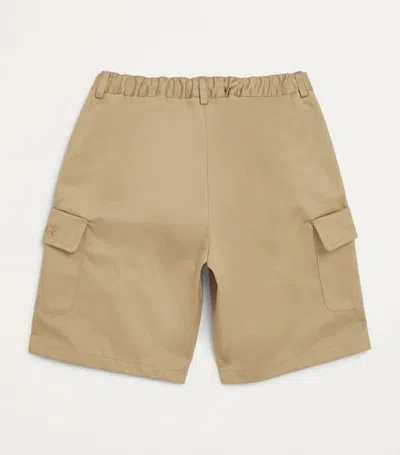 Young Versace Versace Kids Cotton Utility Shorts (4-14 Years) In Beige