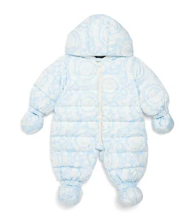 Young Versace Down Puffer Snowsuit (0-12 Months) In Blue