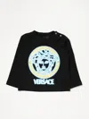 Young Versace Versace Young T-shirt With Medusa Print In Black