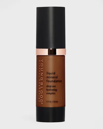 Youngblood Mineral Cosmetics Liquid Mineral Foundation Deep Sea Hydrating Complex, 1 Oz. In Ebony