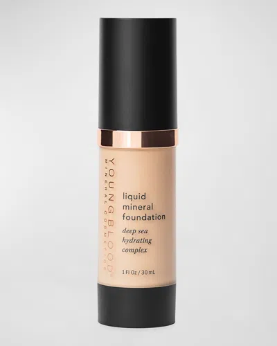 Youngblood Mineral Cosmetics Liquid Mineral Foundation Deep Sea Hydrating Complex, 1 Oz. In Pebble