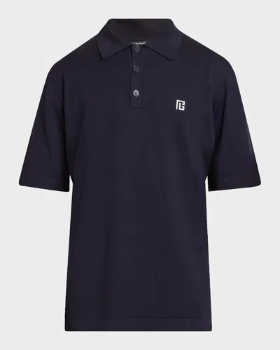 Youngblood Mineral Cosmetics Logo Silk-cotton Polo Shirt In Blue