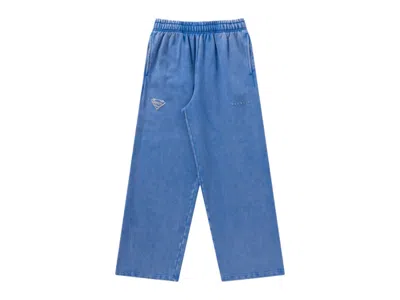 Pre-owned Youngla Men's  X Superman Sweatpants In Blue Wash