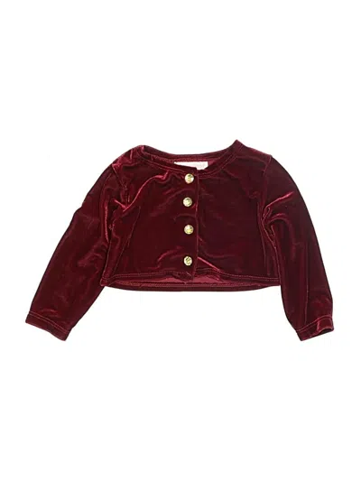 Pre-owned Youngland Babies' Cardigan Sweater In Burgundy