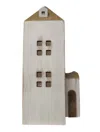 Young's Inc Wood 3d House Decor In White Washed