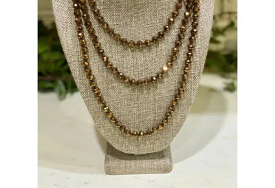 Your Fashion Wholesale Women's Long Beaded Necklace In Bronze