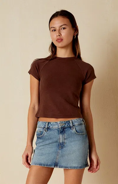 Your Favorite Women's Billie Washed Baby T-shirt In Brown