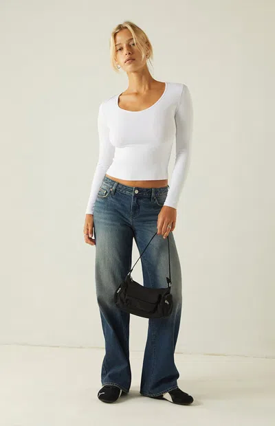 Your Favorite Women's Demi Scoop Neck Long Sleeve Top In White