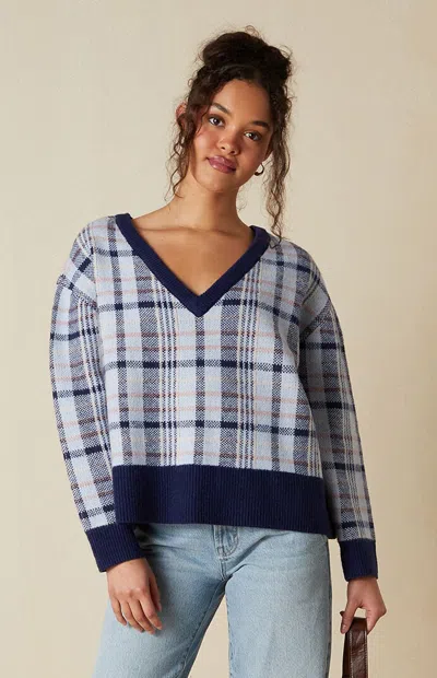Your Favorite Women's Eliza V-neck Pullover Sweater In Blue