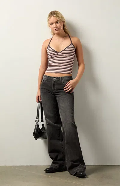 Your Favorite Women's Elle Easy V-neck Striped Tank Top In Light Pink