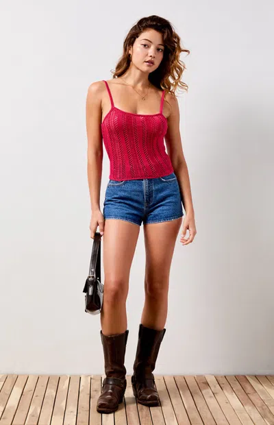 Your Favorite Women's Ember Crochet Top In Pink