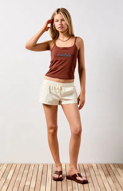 Your Favorite Women's Honolulu Beaded Tank Top In Brown