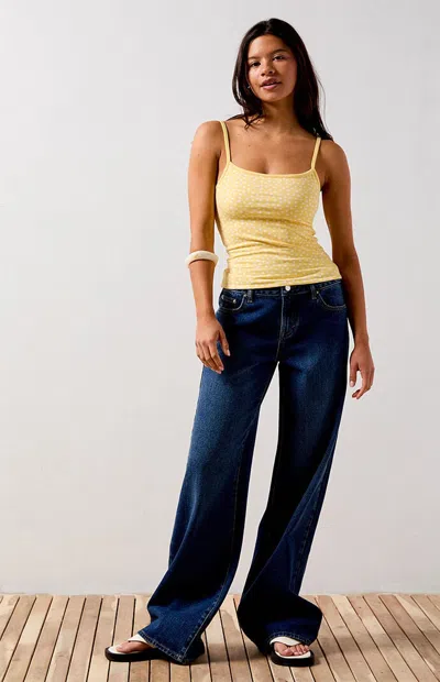 Your Favorite Women's Katie Reversible Tank Top In Floral In Yellow