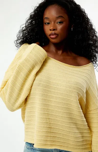 Your Favorite Women's Leni Off-the-shoulder Sweater In Yellow