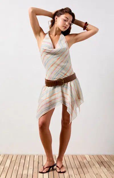 Your Favorite Women's Monet Striped Cowl Neck Mini Dress