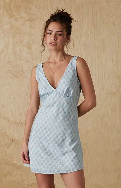 Your Favorite Women's Plaid Deep V Neck Mini Dress In Black