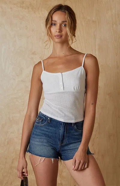 Your Favorite Women's Robin Pointelle Tank Top In White