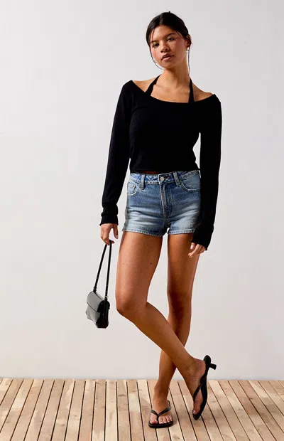 Your Favorite Women's Talia Layered Long Sleeve Sweater In Black