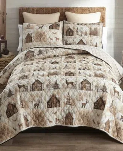 Your Lifestyle Antique Winter Quilt Sets In Tan,beige