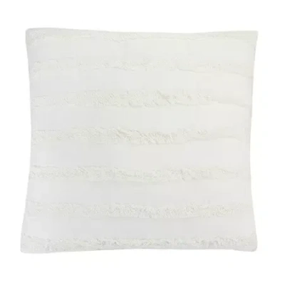 Your Lifestyle By Donna Sharp Botanical Fringed Square Throw Pillow In White