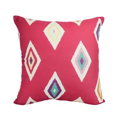 Your Lifestyle By Donna Sharp Cali Diamond Square Throw Pillow In Red