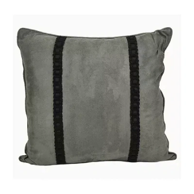 Your Lifestyle By Donna Sharp Canoe Trip Square Throw Pillow In Gray