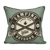 Your Lifestyle By Donna Sharp Forest Weave Camping Square Throw Pillow In Green
