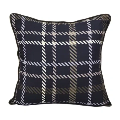 Your Lifestyle By Donna Sharp Forest Weave Plaid Square Throw Pillow In Blue