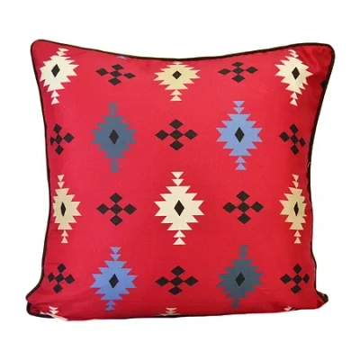 Your Lifestyle By Donna Sharp Great Outdoors Square Throw Pillow In Red