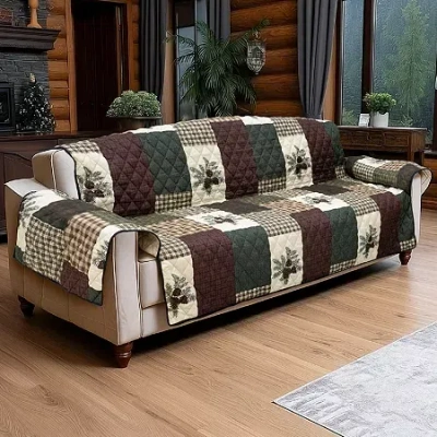 Your Lifestyle By Donna Sharp Pine Panels Sofa Protector In Brown
