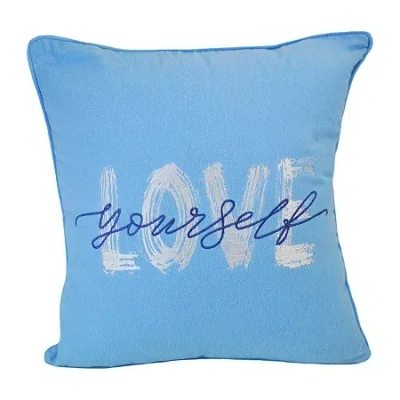 Your Lifestyle By Donna Sharp Smoothie Square Throw Pillow In Blue