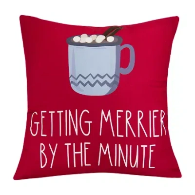 Your Lifestyle By Donna Sharp Winter Wonderland Square Throw Pillow In Red