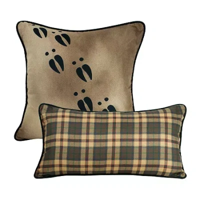 Your Lifestyle By Donna Sharp Woodland Patch Square Throw Pillow In Brown