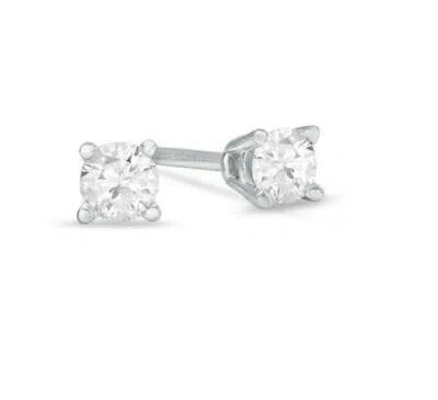 Pre-owned Your Own Diamond Solitaire Studs Earrings Natural Round Diamond 3/4 Ct Prong Set 14kt White Gold