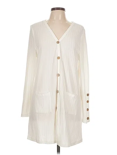 Pre-owned Your Style Cardigan Sweater In White