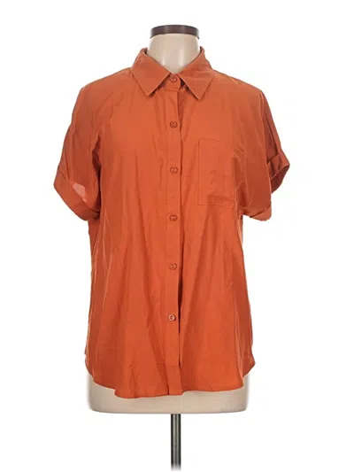 Pre-owned Your Style Short Sleeve Blouse In Orange