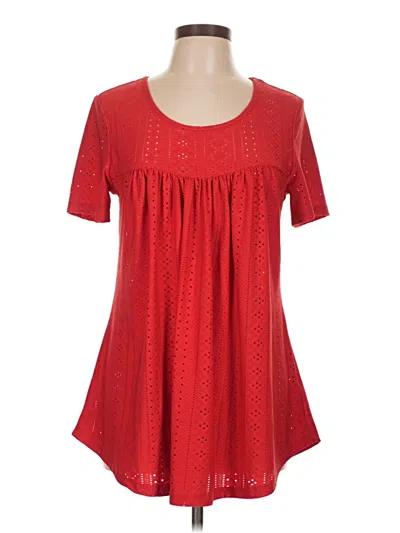 Pre-owned Your Style Short Sleeve Blouse In Red