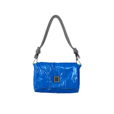 Yourhandbags Women's Blue / Green Blue Candy Bag With Black White Rope Strap In Multi
