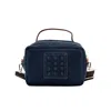 Yourhandbags Women's Navy Blue Terry Box Bag