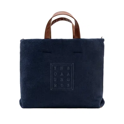 Yourhandbags Women's Navy Blue Terry Tote Bag
